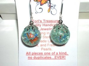 Fried Marble Earrings