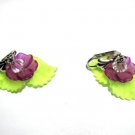 Lucite Flower Earrings