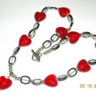 Rich Red Heart Necklace. For The Romantics Out There. Very Pretty.