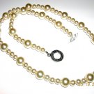 Cream Swarovski Pearl Necklace with Toggle Clasp