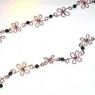 Wire Flower Necklace