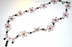 Wire Flower Necklace