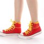 Women shoes High top multi color Canvas sneakers