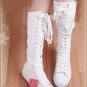 Women shoes PUNK knee high Canvas boots sneakers with multi-color shoes lace