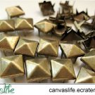 100Pcs 6mm Antique Bronze Pyramid STUDS for Craft Punk Look