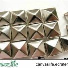 100Pcs 8mm Silver Color Pyramid Rivet STUDS for Craft Punk Look