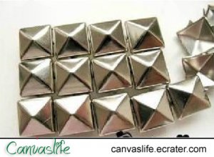 100Pcs 8mm Silver Color Pyramid Rivet STUDS for Craft Punk Look