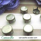 100Pcs 8mm Antique Bronze round STUDS