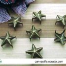 100Pcs 15mm Antique Bronze star shape STUDS