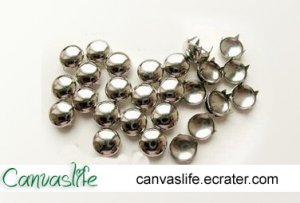 100Pcs 10mm Silver round Rivet STUDS