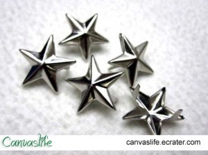 100Pcs 15mm Silver Star Rivet STUDS