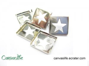 100Pcs Silver Star Rivet STUDS