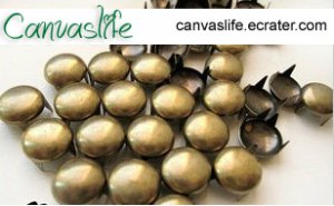 100Pcs 9mm antique bronze round STUDS