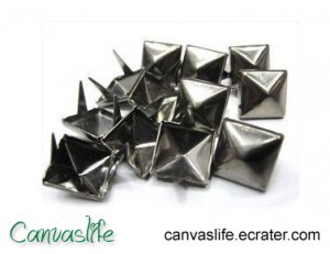 100Pcs 9mm Gunmetal Pyramid Rivet STUDS