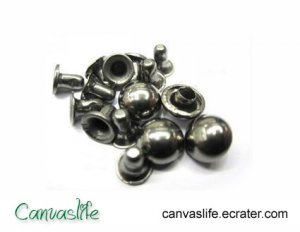 100pcs 7mm Gunmetal Color Rivet Studs