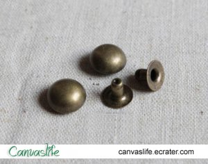100pcs 10mm Antique Bronze Round Rivet Stud