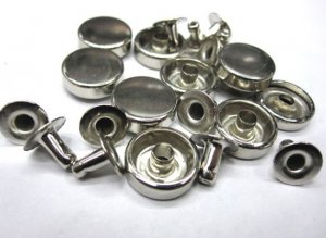 100pcs 10mm Silver Round Rivet Stud