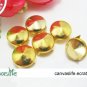 100pcs 6MM Golden Color Round STUDS