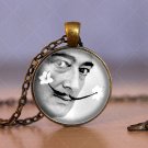 Photo Cabochon Cabochon Glass Vintage Bronze Chain Pendant Necklace