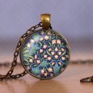Photo Cabochon Cabochon Glass Vintage Bronze Chain Pendant Necklace