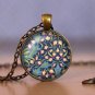 Photo Cabochon Cabochon Glass Vintage Bronze Chain Pendant Necklace