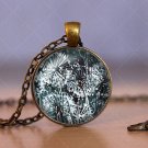 Photo Cabochon Cabochon Glass Vintage Bronze Chain Pendant Necklace
