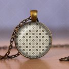 Photo Cabochon Cabochon Glass Vintage Bronze Chain Pendant Necklace