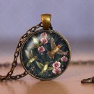 Photo Cabochon Cabochon Glass Vintage Bronze Chain Pendant Necklace