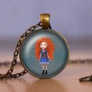 Photo Cabochon Cabochon Glass Vintage Bronze Chain Pendant Necklace