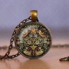 Photo Cabochon Cabochon Glass Vintage Bronze Chain Pendant Necklace