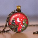 Photo Cabochon Cabochon Glass Vintage Bronze Chain Pendant Necklace