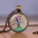 Photo Cabochon Cabochon Glass Vintage Bronze Chain Pendant Necklace