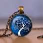 Photo Cabochon Cabochon Glass Vintage Bronze Chain Pendant Necklace