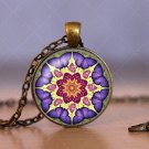 Photo Cabochon Cabochon Glass Vintage Bronze Chain Pendant Necklace