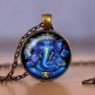 Photo Cabochon Cabochon Glass Vintage Bronze Chain Pendant Necklace