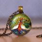 Photo Cabochon Cabochon Glass Vintage Bronze Chain Pendant Necklace