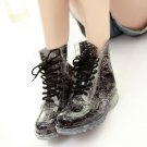 Women Clear Jelly Rain Boots Waterproof Rubber Martens Rain Boots Female duck boots Wellies Shoes