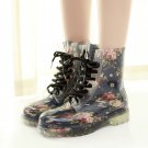 Women Clear Jelly Rain Boots Waterproof Rubber Martens Rain Boots Female duck boots Wellies Shoes