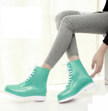 Women Clear Jelly Rain Boots Waterproof Rubber Martens Rain Boots Female duck boots Wellies Shoes