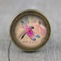Butterfly Glass Cabochon Bronze cabinet Dresser Knobs pull / Dresser Pull