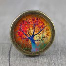 Life of Tree Glass Cabochon Bronze cabinet Dresser Knobs pull / Dresser Pull