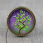 Life of Tree Glass Cabochon Bronze cabinet Dresser Knobs pull / Dresser Pull