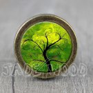 Life of Tree Glass Cabochon Bronze cabinet Dresser Knobs pull / Dresser Pull