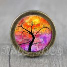 Life of Tree Glass Cabochon Bronze cabinet Dresser Knobs pull / Dresser Pull