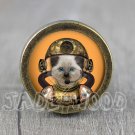 Cat Glass Cabochon Bronze cabinet Dresser Knobs pull / Dresser Pull