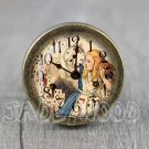 Alice in Wonderland Glass Cabochon Bronze cabinet Dresser Knobs pull / Dresser Pull