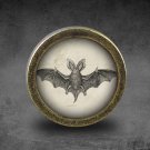 Bat Glass Cabochon Bronze cabinet Dresser Knobs pull / Dresser Pull
