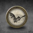 Bat Glass Cabochon Bronze cabinet Dresser Knobs pull / Dresser Pull