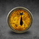Cat Glass Cabochon Bronze cabinet Dresser Knobs pull / Dresser Pull