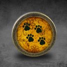 Cat Glass Cabochon Bronze cabinet Dresser Knobs pull / Dresser Pull